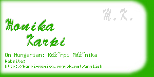 monika karpi business card